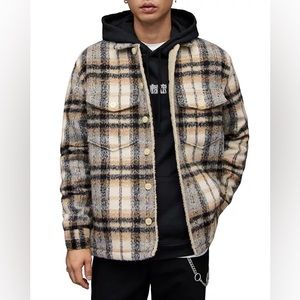 ALL SAINTS / NWT cayuga plaid relaxed fit jacket size XL